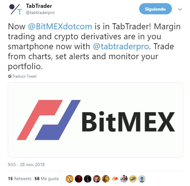Trading en Bitmex a través de Tabtrader